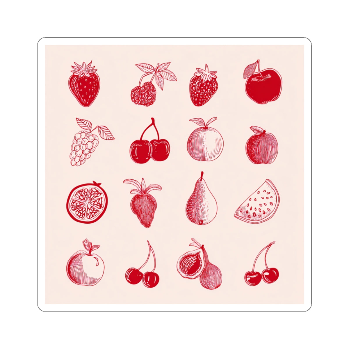 Red Single Haze Stickers