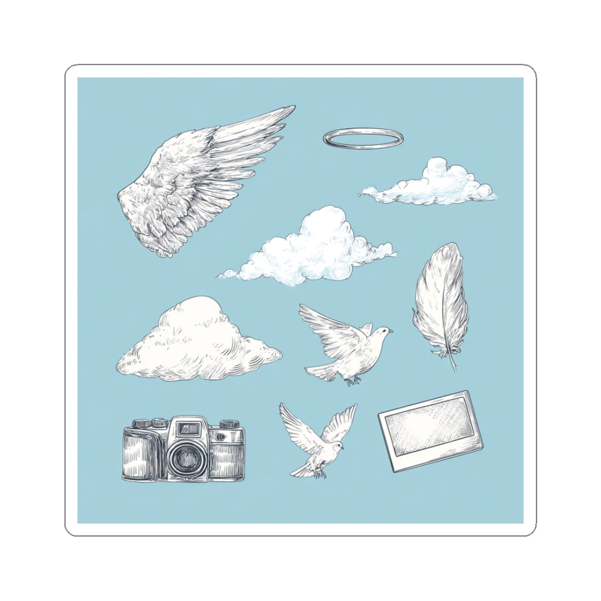 Broken Wings Single Haze Stickers