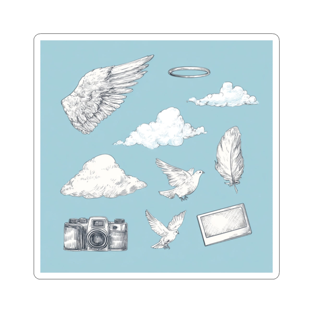 Broken Wings Single Haze Stickers