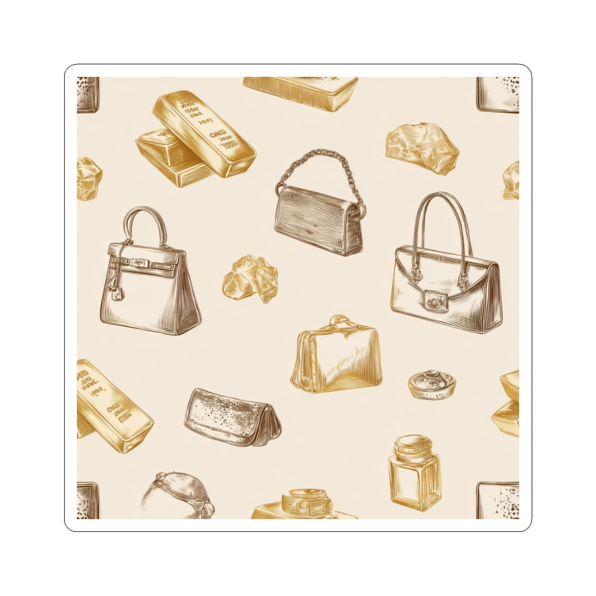 Gold Single Haze Stickers